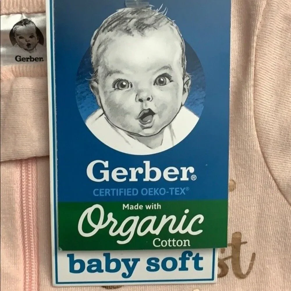 Gerber Organic Baby Girl Princess Sleep N' Play, 2 Pack   0-3 months